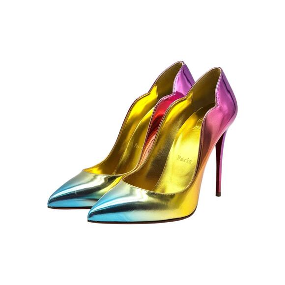 Christian Louboutin Hot Chick Metallic Leather Pumps EU 38.5 US 8.5 - NWB - Picture 2 of 10